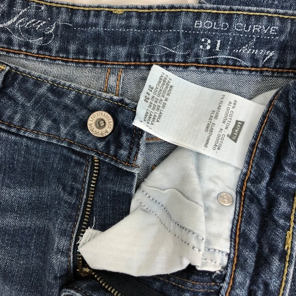 Levi's Bold Curve Skinny Destroyed Jeans Inseam 31 - Picture 6 of 8